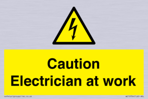Caution Electrician at work